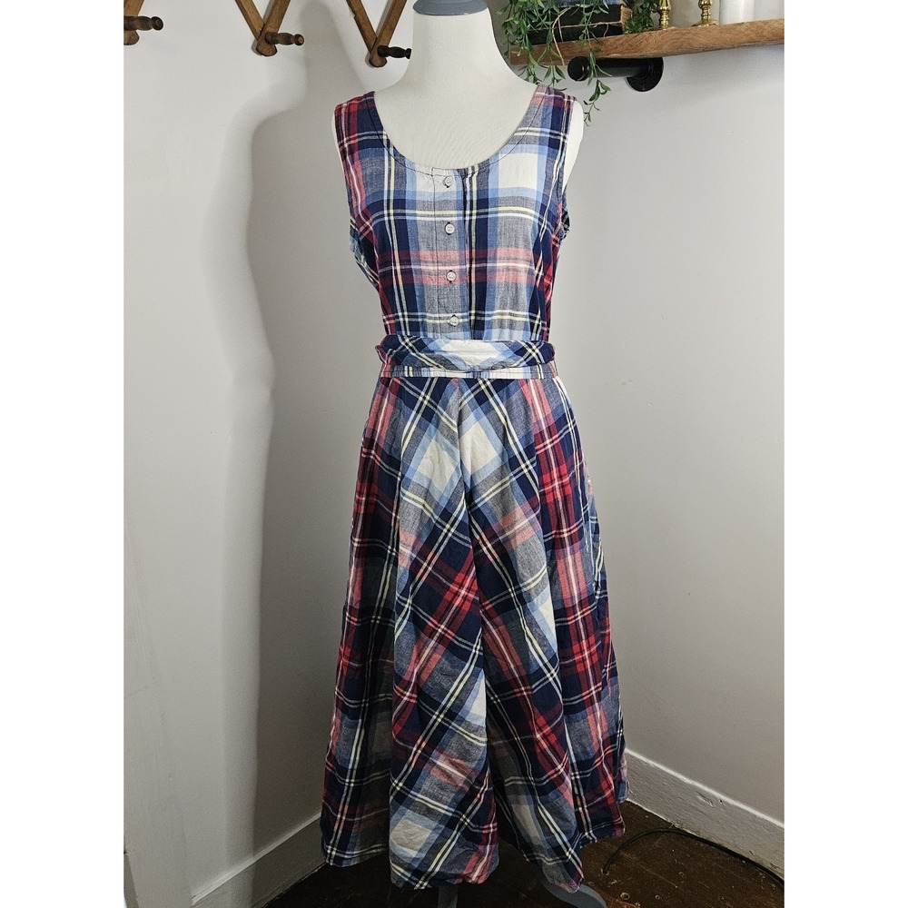 Plaid Sleeveless Dress
